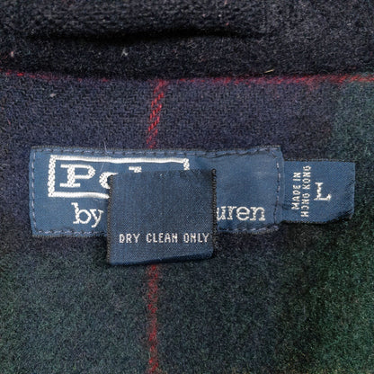 [メンズXL] 90〜00年代 Polo by Ralph Lauren/ポロバイラルフローレン ウール ハリントンジャケット 裏地チェック