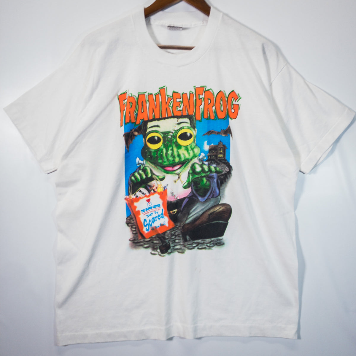 [メンズL] 90年代 Fruit of the Loom/フルーツオブザルーム Tシャツ FRANKENFROG カエル