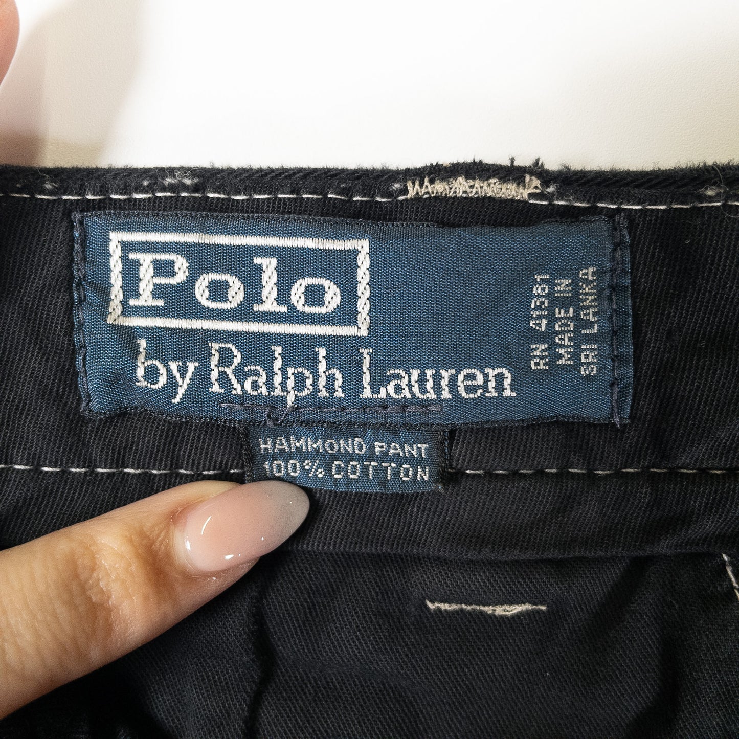 [メンズW34] 90年代 Polo by Ralph Lauren/ポロバイラルフローレン チノパン HAMMOND PANT 黒染め