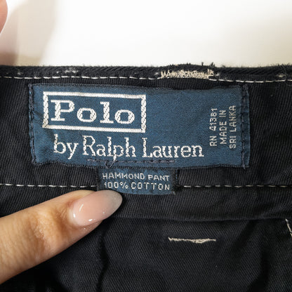 [メンズW34] 90年代 Polo by Ralph Lauren/ポロバイラルフローレン チノパン HAMMOND PANT 黒染め