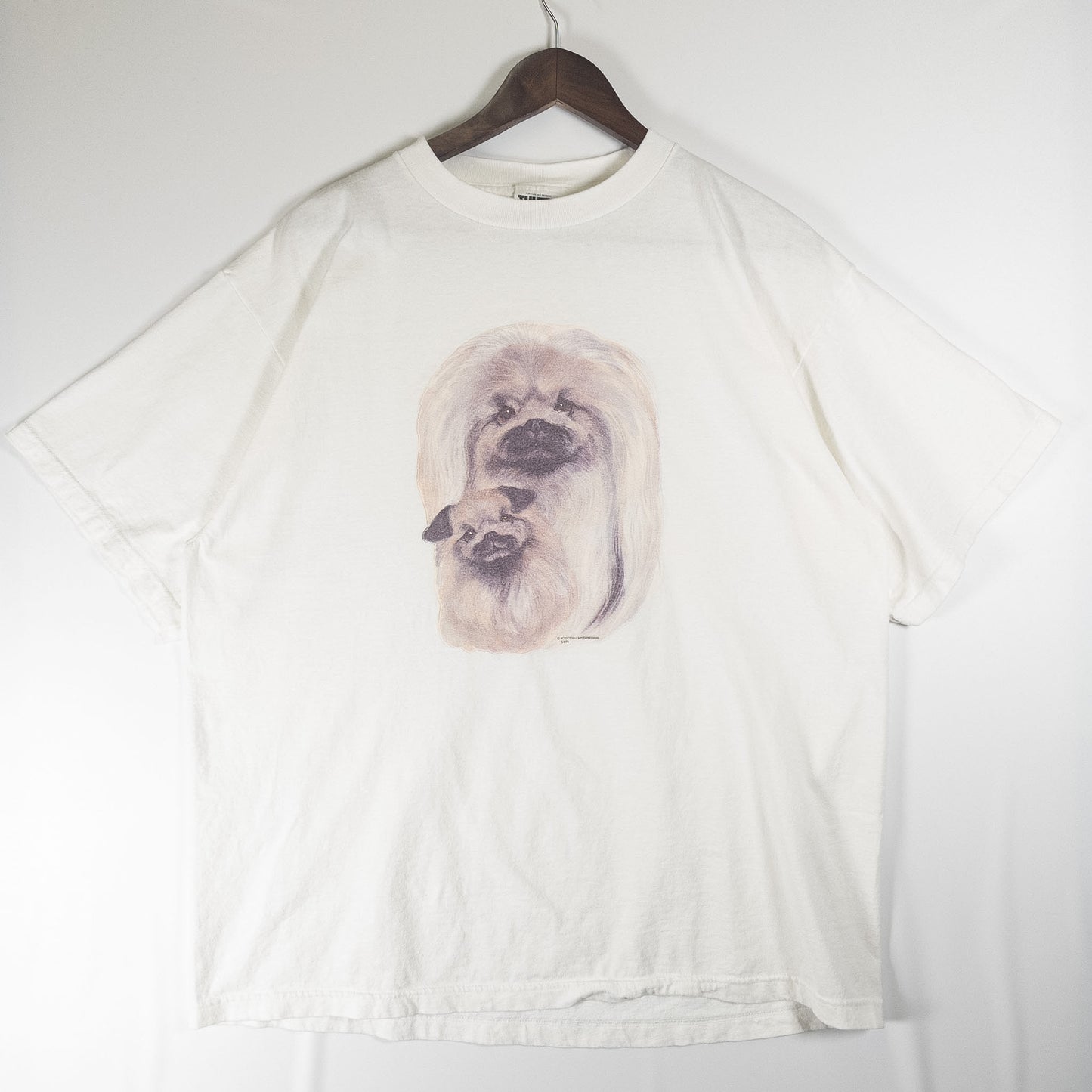 [メンズXL] 90年代 TULTEX/タルテックス Tシャツ シーズー アニマルT アートT