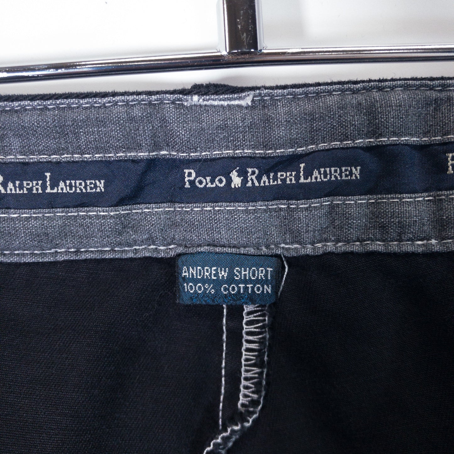[メンズW35] 00年代 Polo Ralph Lauren/ポロラルフローレン ショートパンツ ANDREW PANT 黒染め