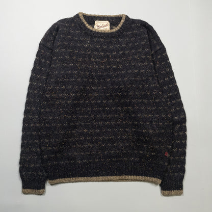 [メンズS] 90〜00年代 Woolrich/ウールリッチ ニット セーター バーズアイ