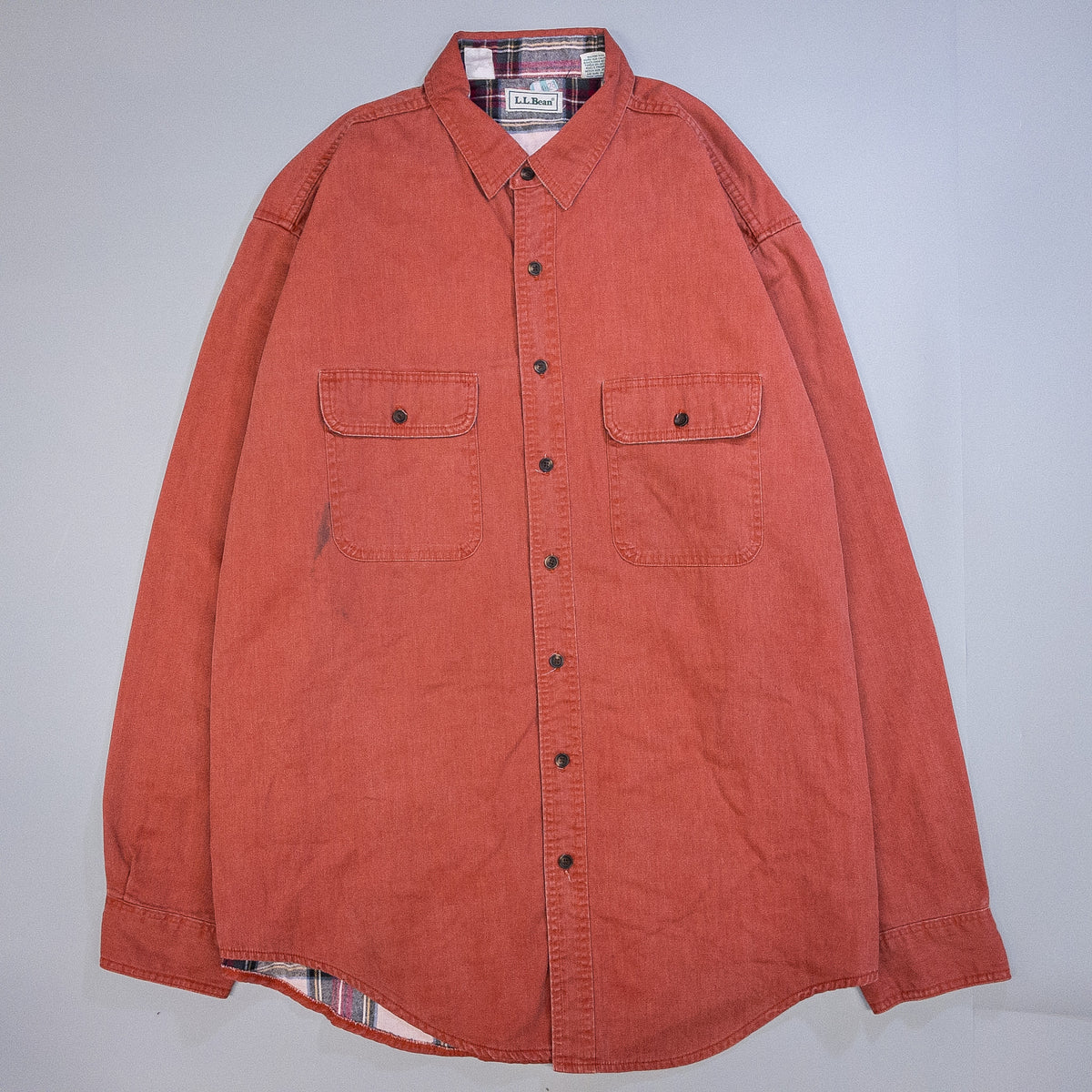 [メンズXXL] 90年代 L.L.Bean/エルエルビーン 長袖シャツ ハリケーンシャツ