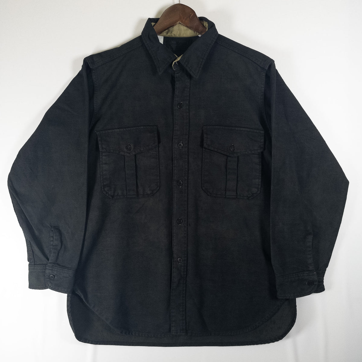 [メンズXL] 90年代 Eddie Bauer/エディーバウアー ネルシャツ シャモアシャツ 黒染め