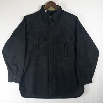[メンズXL] 90年代 Eddie Bauer/エディーバウアー ネルシャツ シャモアシャツ 黒染め