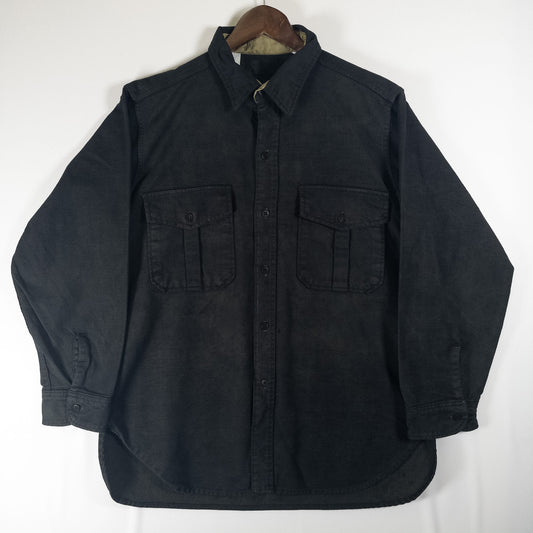 [メンズXL] 90年代 Eddie Bauer/エディーバウアー ネルシャツ シャモアシャツ 黒染め