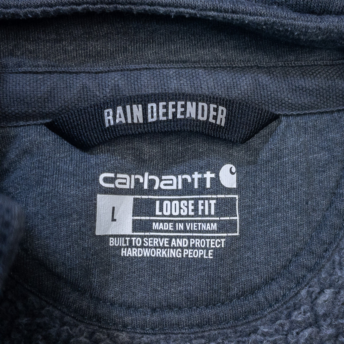 [メンズXL] 00年代 Carhartt/カーハート パーカー LOOSE FIT ハーフジップ 企業