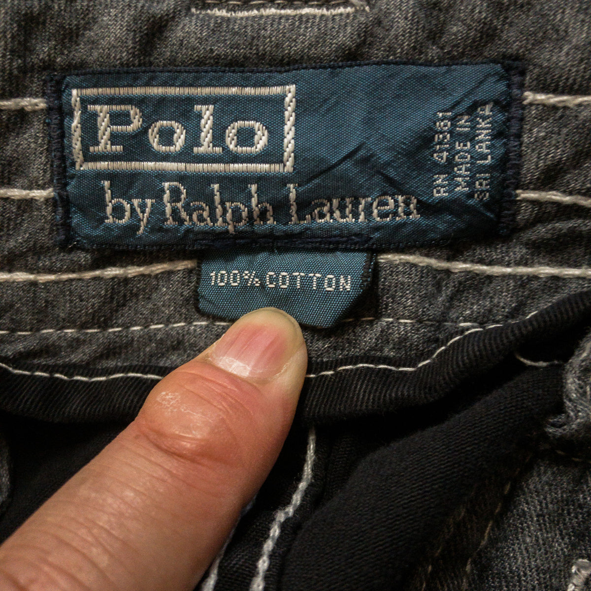 [メンズW35] 90〜00年代 Polo by Ralph Lauren/ポロバイラルフローレン ショートパンツ カーゴショーツ 黒染め