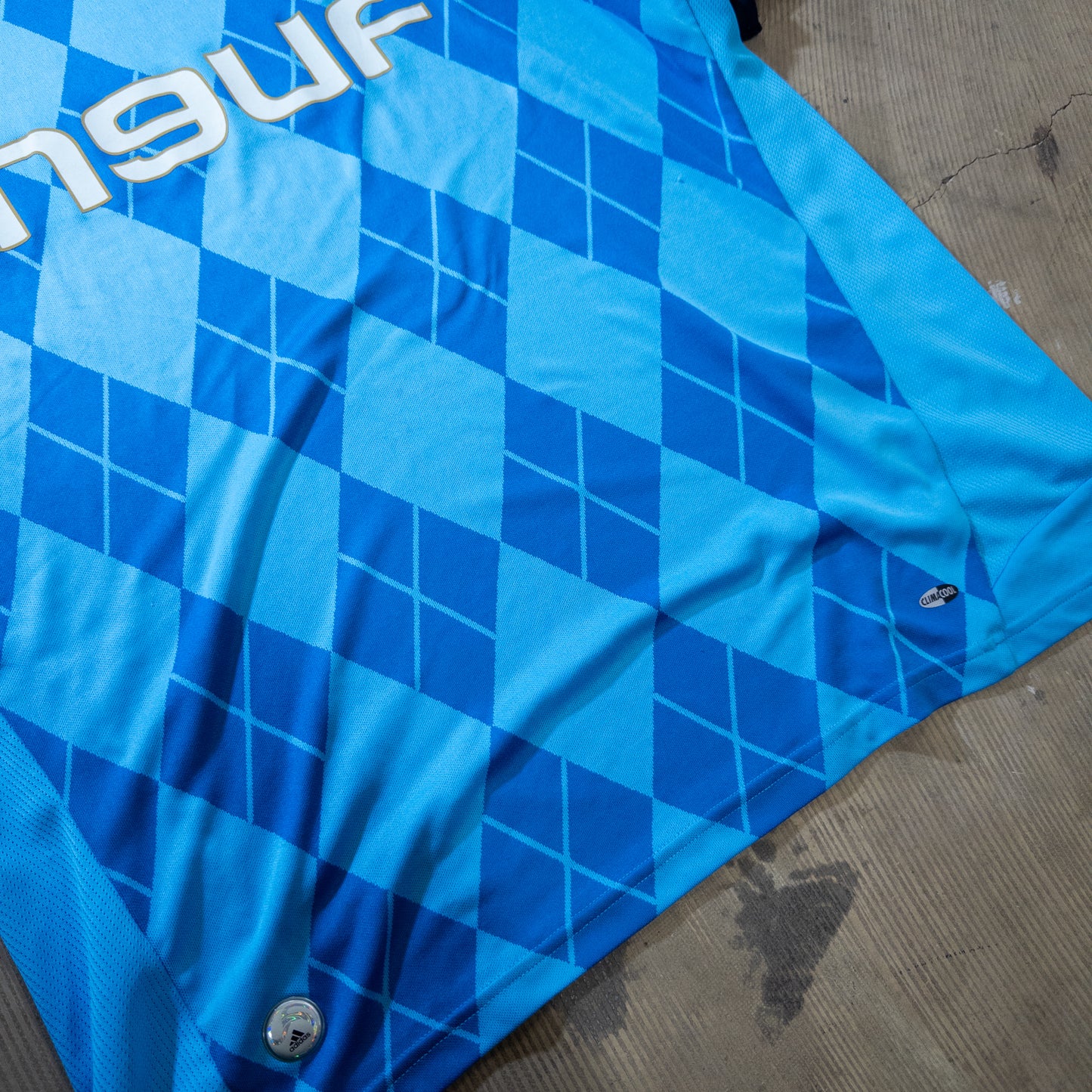 [メンズXXL] 00年代 adidas/アディダス ゲームシャツ サッカーユニフォーム オリンピック・マルセイユ