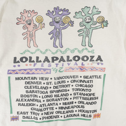 [メンズM] 90年代 Tee Jays/ティージェイズ Tシャツ 1992 LOLLAPALOOZA レッチリ パールジャム
