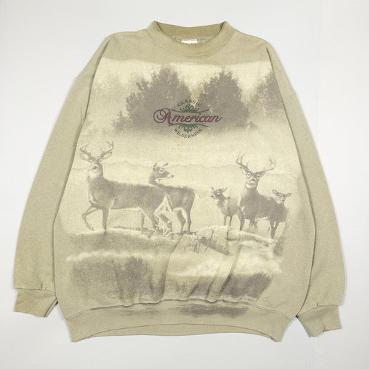 [メンズXL] 90年代 BRIAR CREEK SPORTSWEAR スウェット トレーナー アート アニマル
