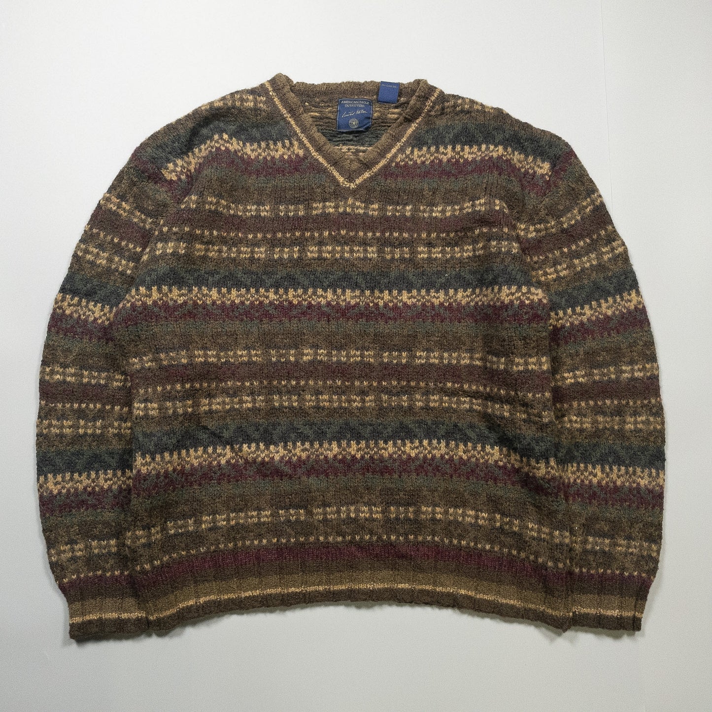 [メンズXL] 90〜00年代 AMERICAN EAGLE/アメリカンイーグル ニット セーター フェアアイル柄