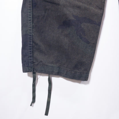 [メンズW37] 00年代 ワークパンツ BDU ミリタリーパンツ 黒染め
