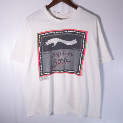 [メンズXL] 90年代 Hanes/ヘインズ Tシャツ In Your Face Cards BAD TO THE BONE アートT