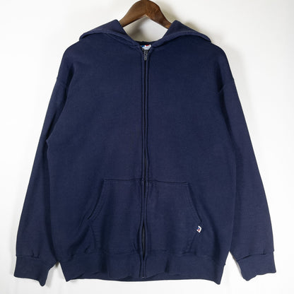 [メンズL] 90年代 Russell Athletic/ラッセルアスレチック パーカー フルジップ USA製 無地