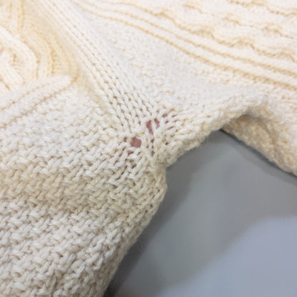 [メンズXL] irish Handknit Gansey ニット セーター ヴィンテージ ハンドニット ケーブルニット