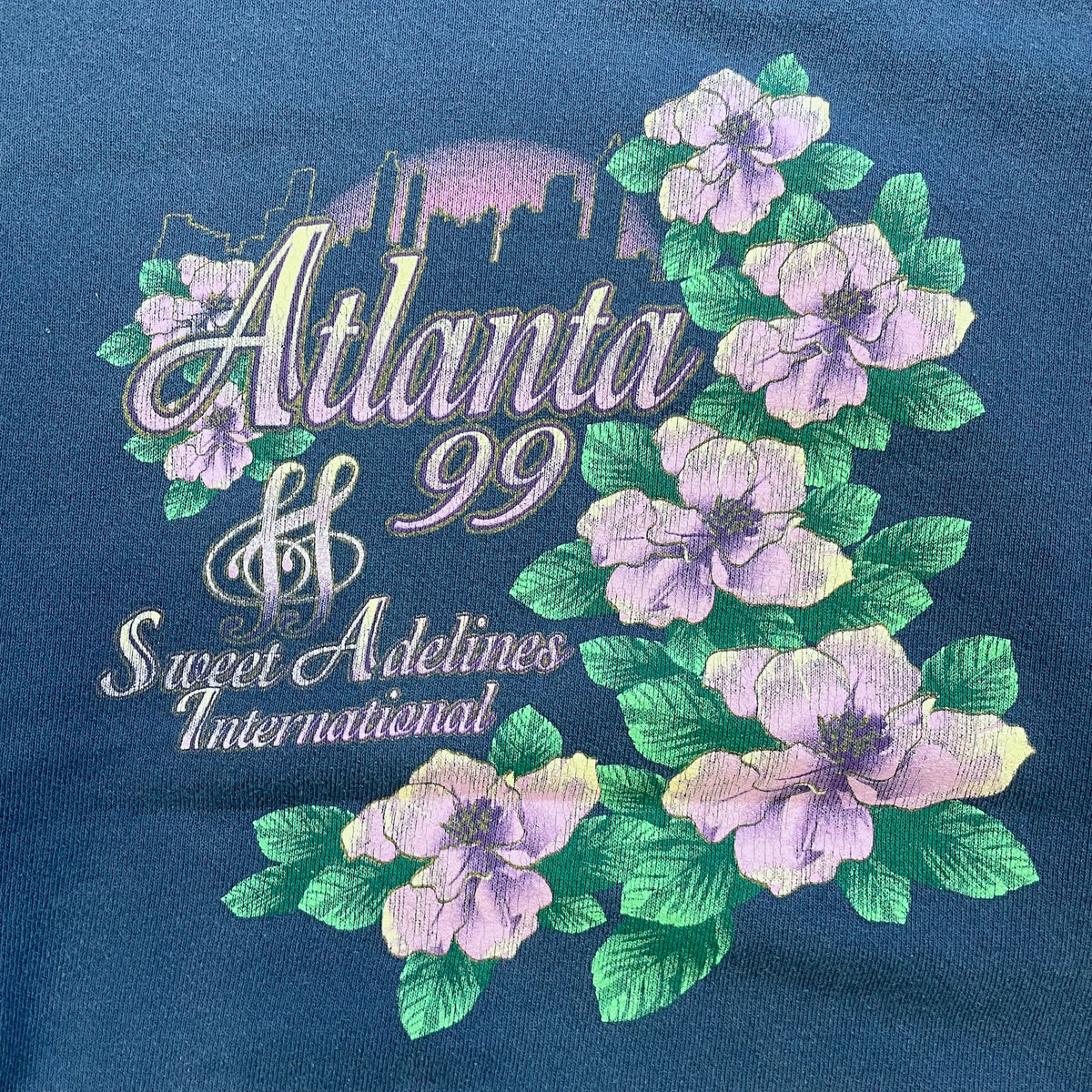 [メンズ3XL] 90〜00年代 Lee/リー スウェット トレーナー 花柄 ATLANTA 99 ビッグサイズ