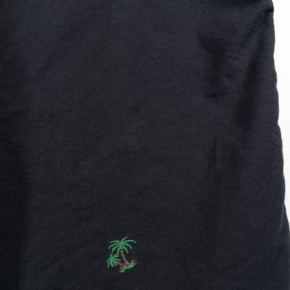 [メンズXL] 00年代 Ralph Lauren/ラルフローレン 半袖シャツ 総柄 ヤシの木 黒染め