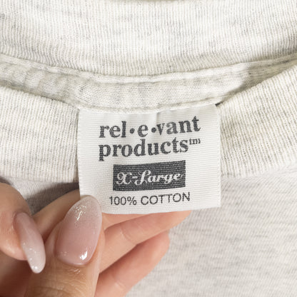 [メンズL] 90年代 rel-e-vant products Tシャツ ボタニカル 総柄 アートT