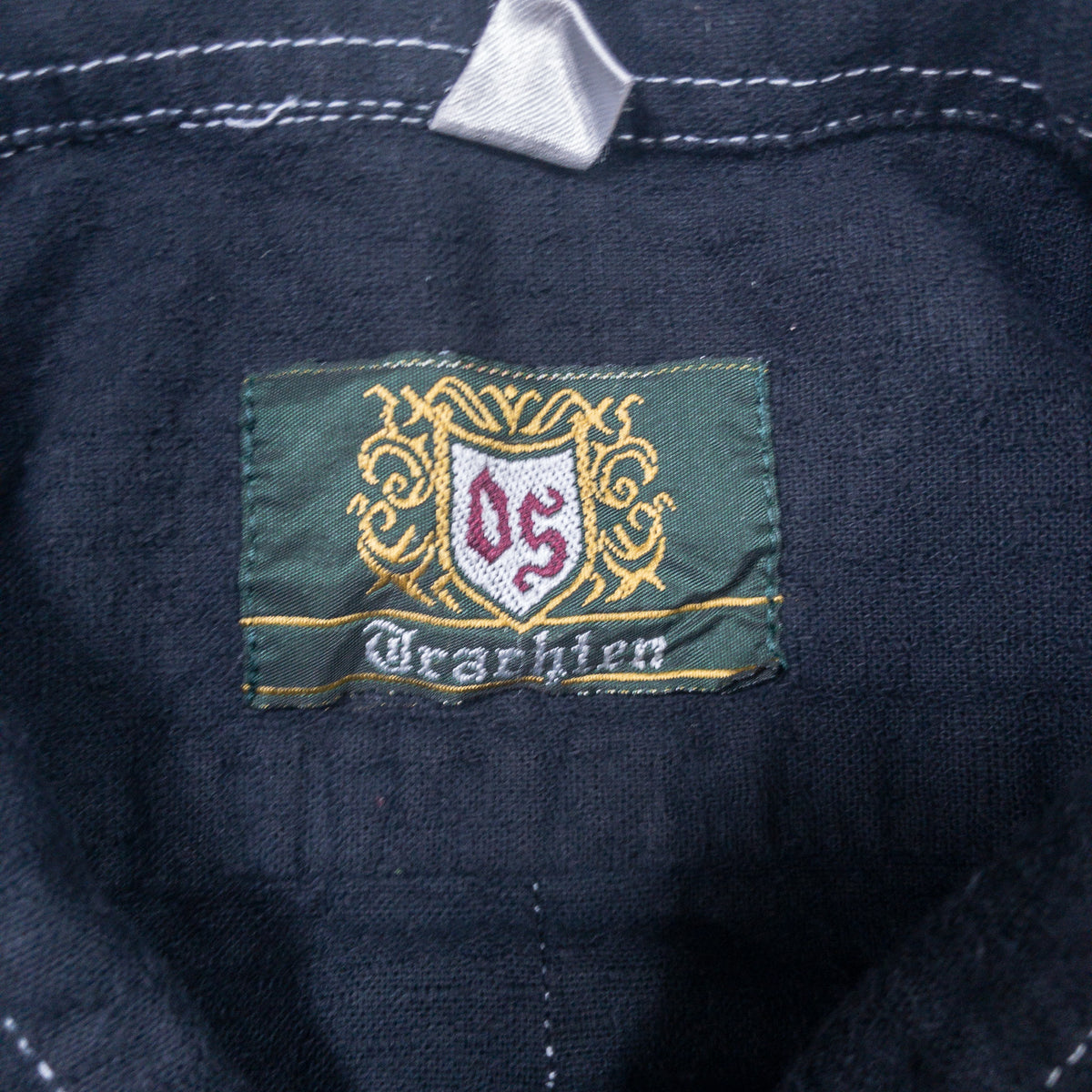 [メンズL] 90〜00年代 長袖シャツ チロリアンシャツ 黒染め