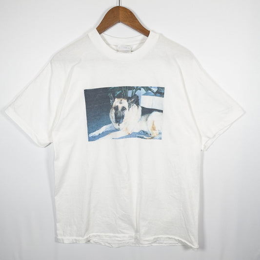[メンズM] 80〜90年代 Hanes/ヘインズ Tシャツ アニマルT 犬 フォトT
