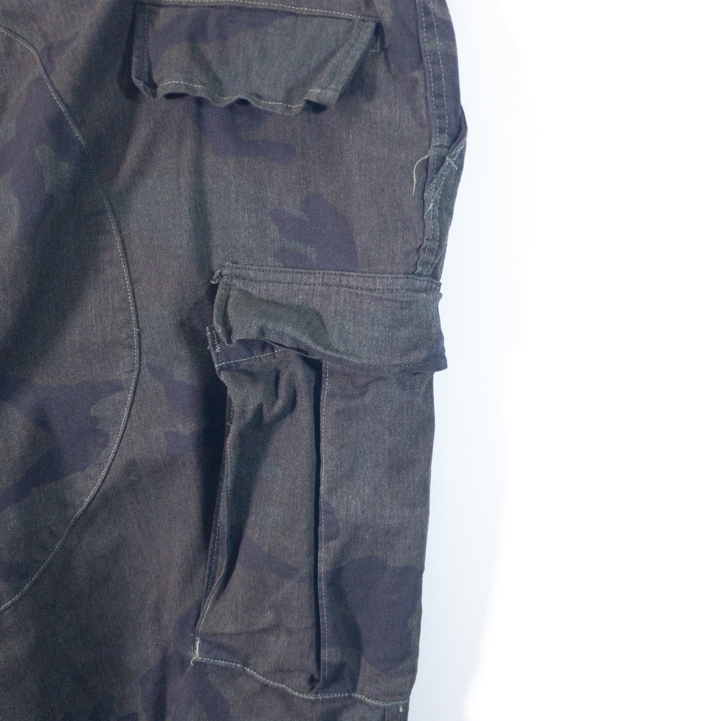 [メンズW37] 00年代 ワークパンツ BDU ミリタリーパンツ 黒染め