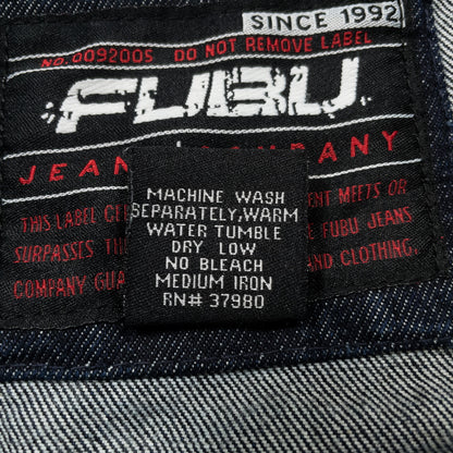 [メンズXXL] 90〜00年代 FUBU/フブ Gジャン・デニムジャケット 濃紺