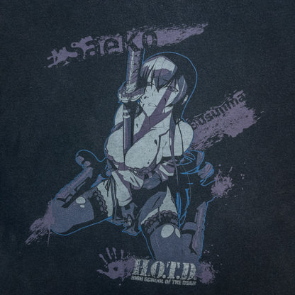 [メンズS] 00年代 H.O.T.D Tシャツ アニメT HIGH SCHOOL OF THE DEAD ハイスクールオブザ・デッド