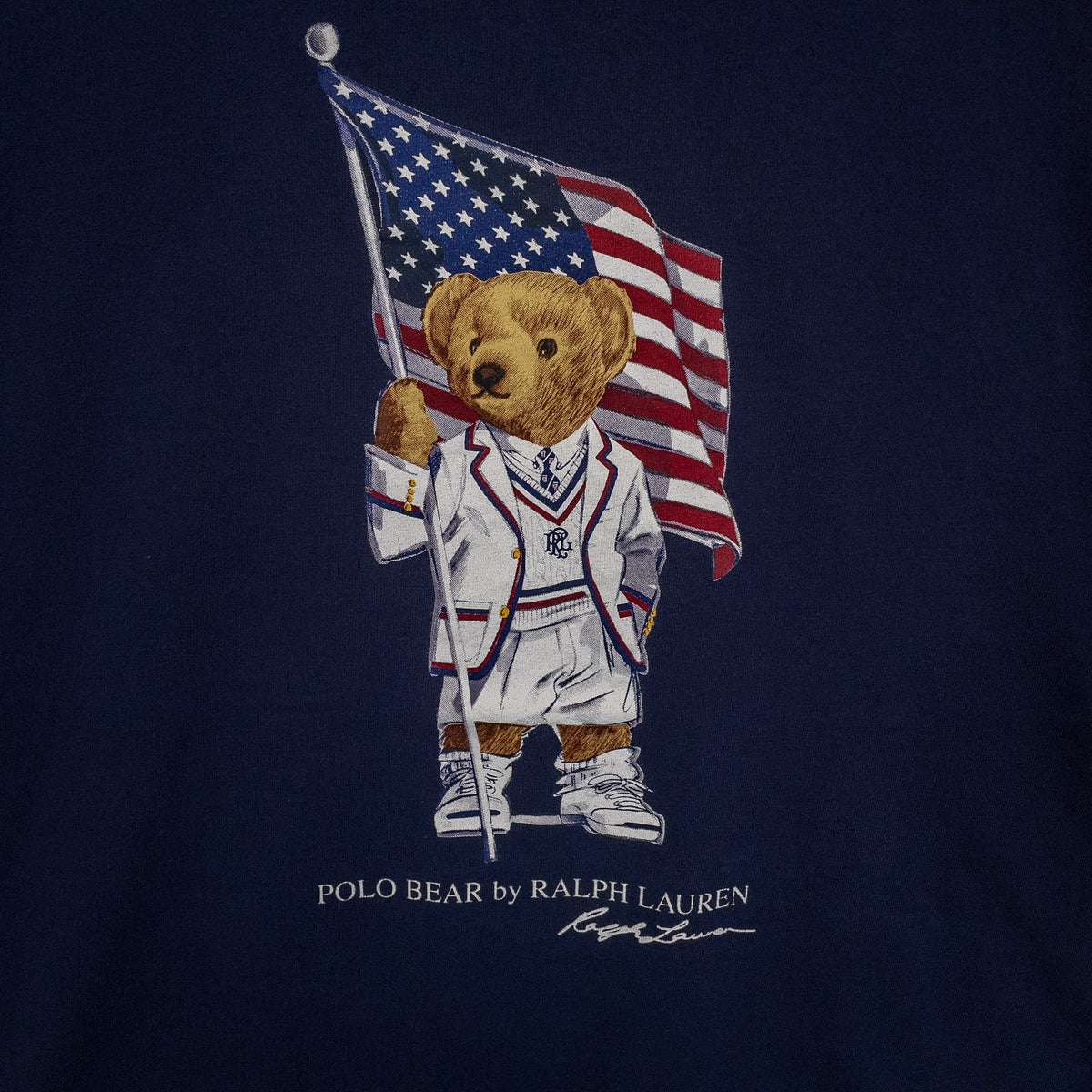 [メンズL] 00年代 Polo Ralph Lauren/ポロラルフローレン Tシャツ ポロベアー プリント