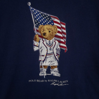 [メンズL] 00年代 Polo Ralph Lauren/ポロラルフローレン Tシャツ ポロベアー プリント