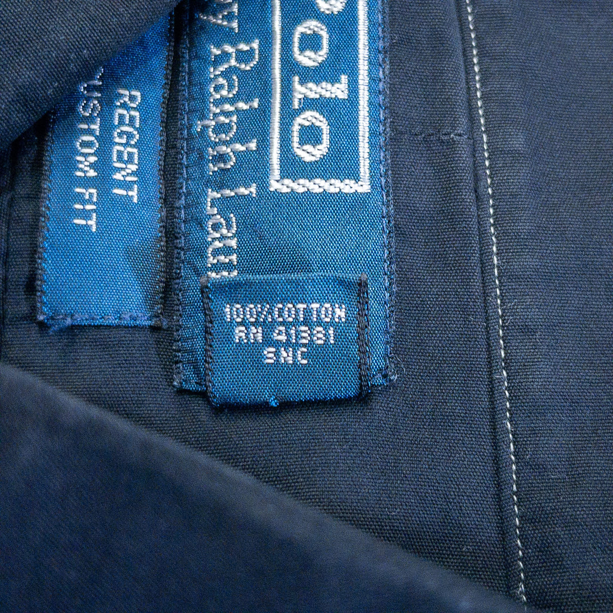 [メンズXXL] 90〜00年代 Polo by Ralph Lauren/ポロバイラルフローレン 長袖シャツ REGENT CUSTOM FIT 黒染め