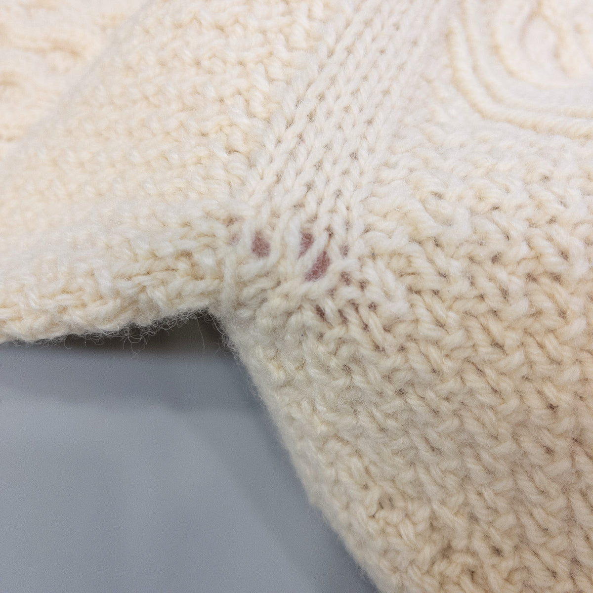 [メンズXL] irish Handknit Gansey ニット セーター ヴィンテージ ハンドニット ケーブルニット