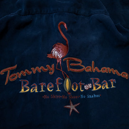 [メンズXL] 90〜00年代 Tommy Bahama/トミーバハマ アロハシャツ・かりゆしウェア バック刺繍 開襟シャツ