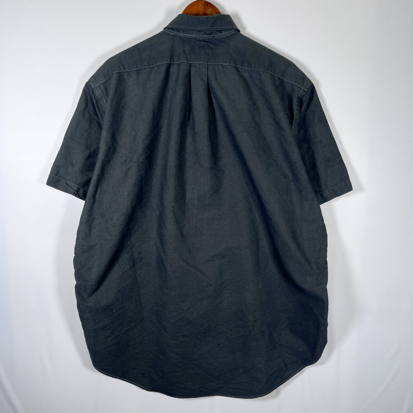 [メンズ3XL] 00年代 Ralph Lauren/ラルフローレン 半袖シャツ 黒染め