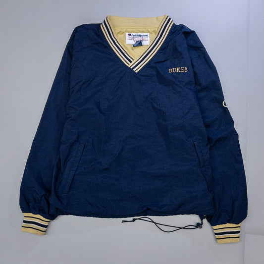 [メンズXXL] 90〜00年代 Champion/チャンピオン ナイロンジャケット Vネックナイロンプルオーバー DUKE カレッジ