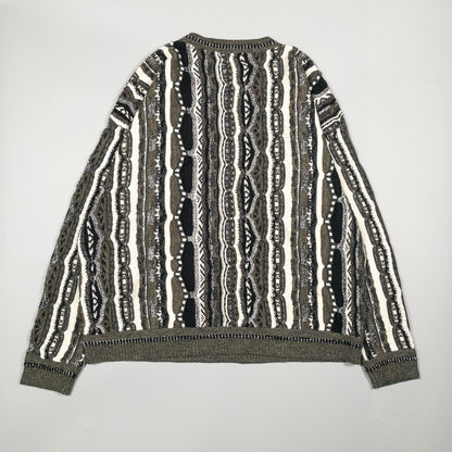 [メンズXL] 90年代 LAVANE NEW YORK ニット セーター USA製 3Dニット