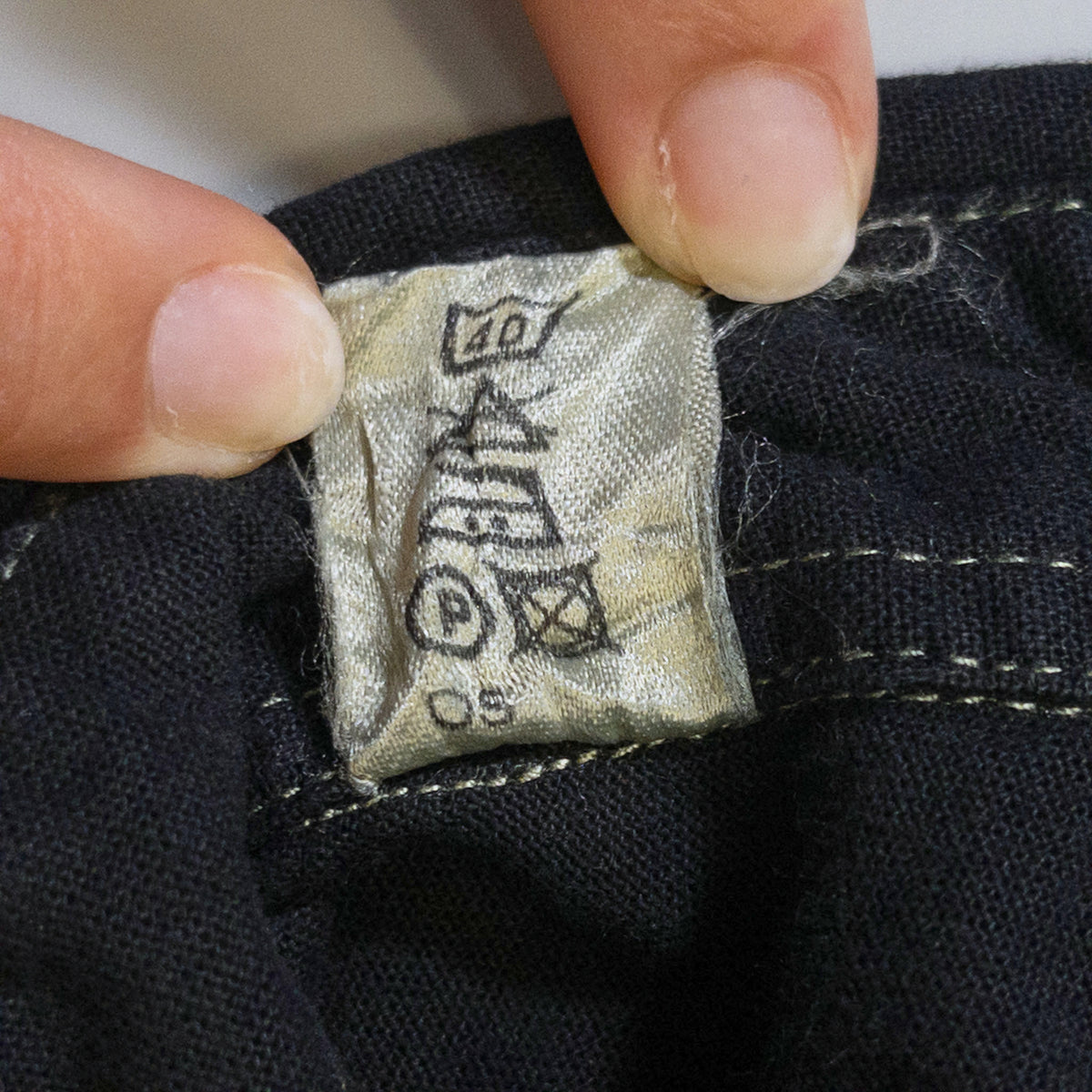 [メンズXXL] 90〜00年代 ZUGSPITZ 長袖シャツ チロリアンシャツ 黒染め