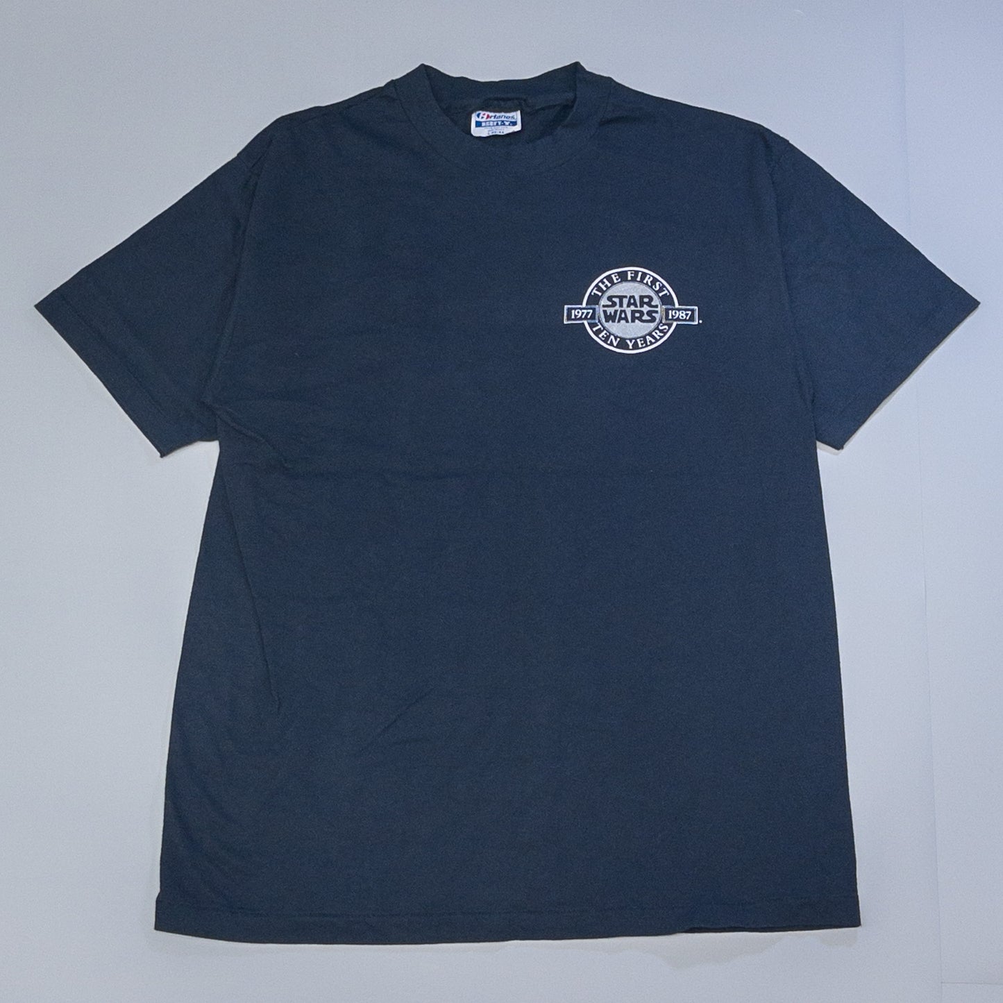 [メンズM] 80年代 Hanes/ヘインズ Tシャツ STAR WARS 10周年 ムービーT
