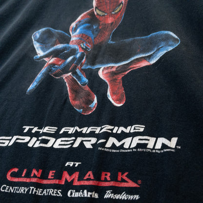 2012s THE AMAZING SPIDERMAN  スパイダーマン Tシャツ XL ブラック 映画プリント GILDAN/ギルダン