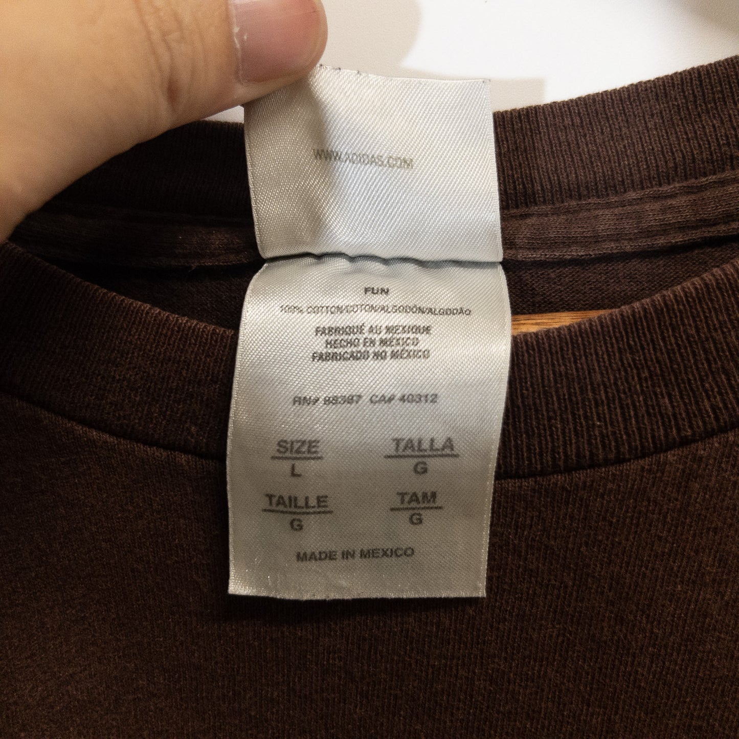 Tシャツ L ブラウン ロゴプリント adidas/アディダス