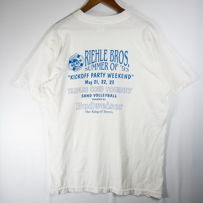 [メンズXL] 90年代 Fruit of the Loom/フルーツオブザルーム Tシャツ Budweiser バドワイザー 企業T