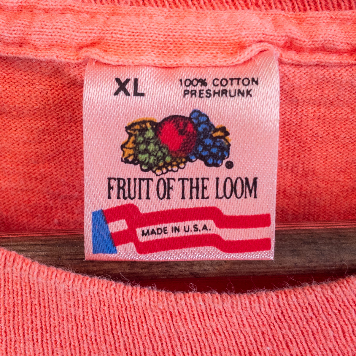 [メンズL] 90年代 Fruit of the Loom/フルーツオブザルーム Tシャツ メッセージT シングルステッチ