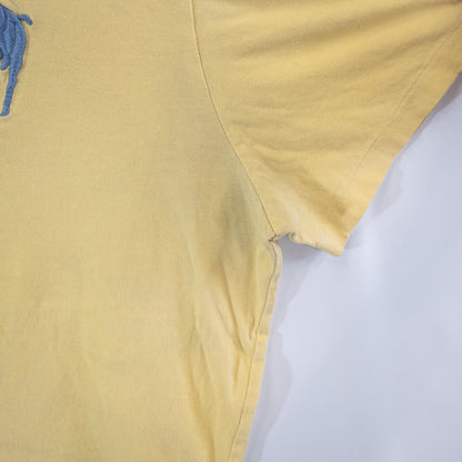 Tシャツ XL イエロー ワンポイント刺繍 Polo Ralph Lauren/ポロラルフローレン
