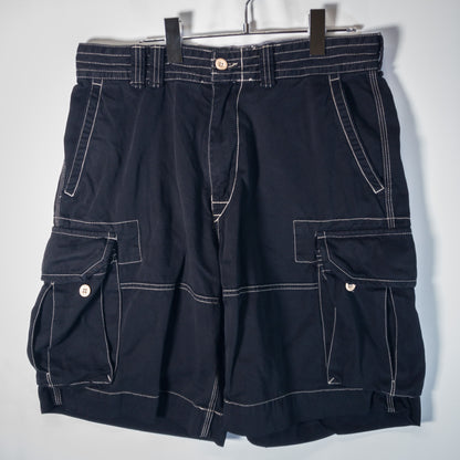[メンズW33] 00年代 Polo Ralph Lauren/ポロラルフローレン ショートパンツ カーゴショーツ 黒染め