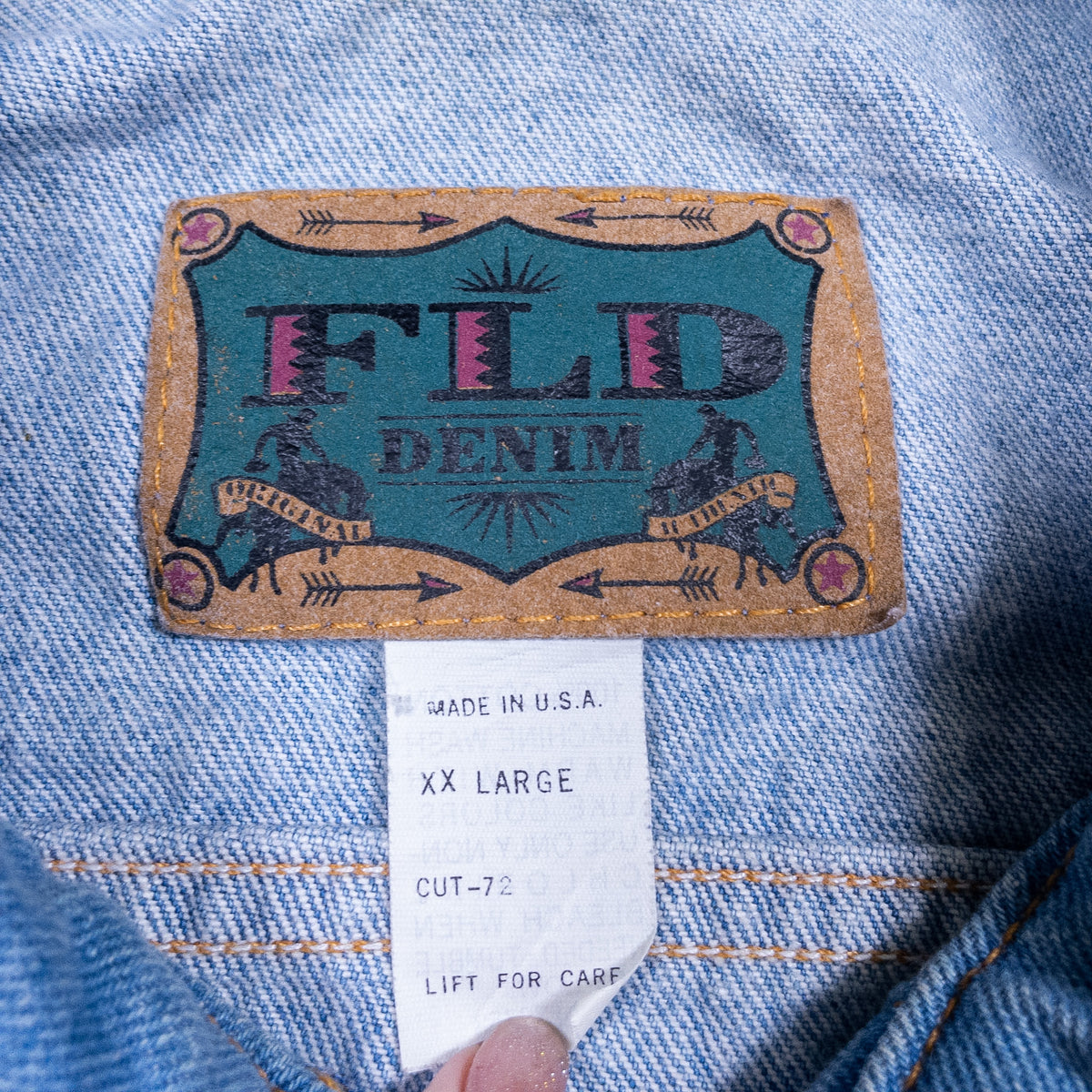 [メンズXL] 90〜00年代 FLD DENIM Gジャン デニムジャケット USA製