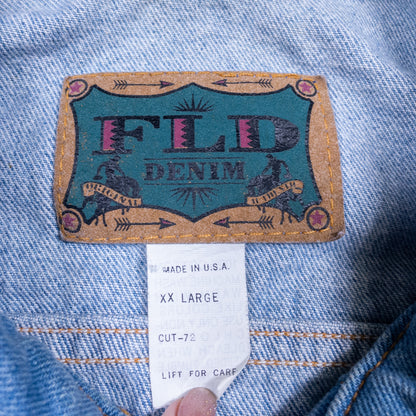 [メンズXL] 90〜00年代 FLD DENIM Gジャン デニムジャケット USA製