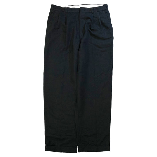 [メンズW34] 00年代 PERRY ELLIS/ペリーエリス スラックス ツータック 裾ダブル