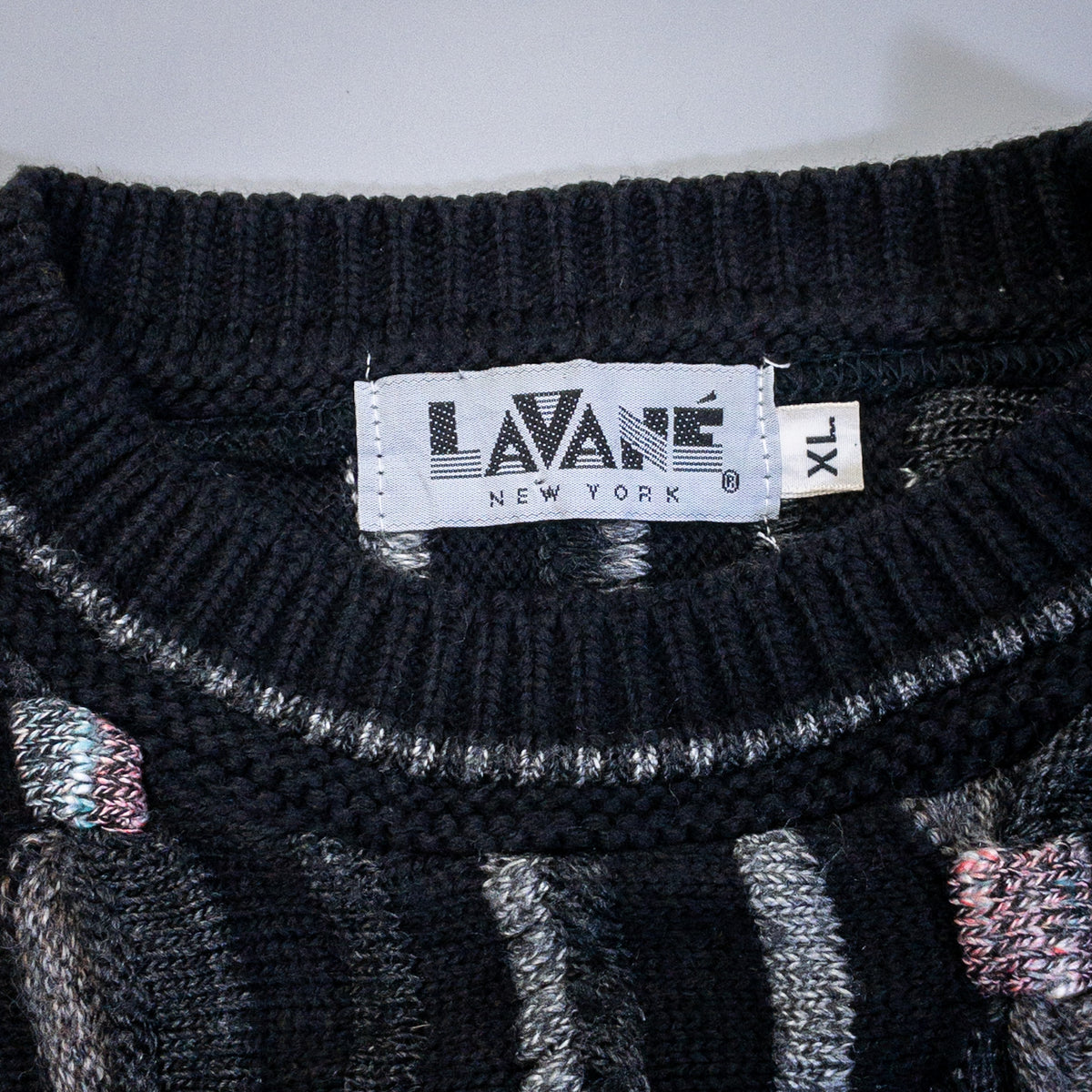 [メンズXXL] 90年代 LAVANE NEW YORK ニット セーター 3Dニット