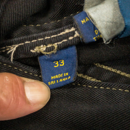 [メンズW33] 90〜00年代 Polo by Ralph Lauren/ポロバイラルフローレン ショートパンツ カーゴショーツ 黒染め